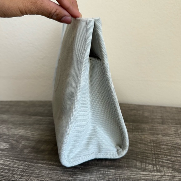 Christian Dior Beauty Gray Trousse Canvas Pouch Cosmetic Makeup Bag New - Picture 2 of 13